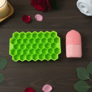 face icer roller with honeycomb ice tray