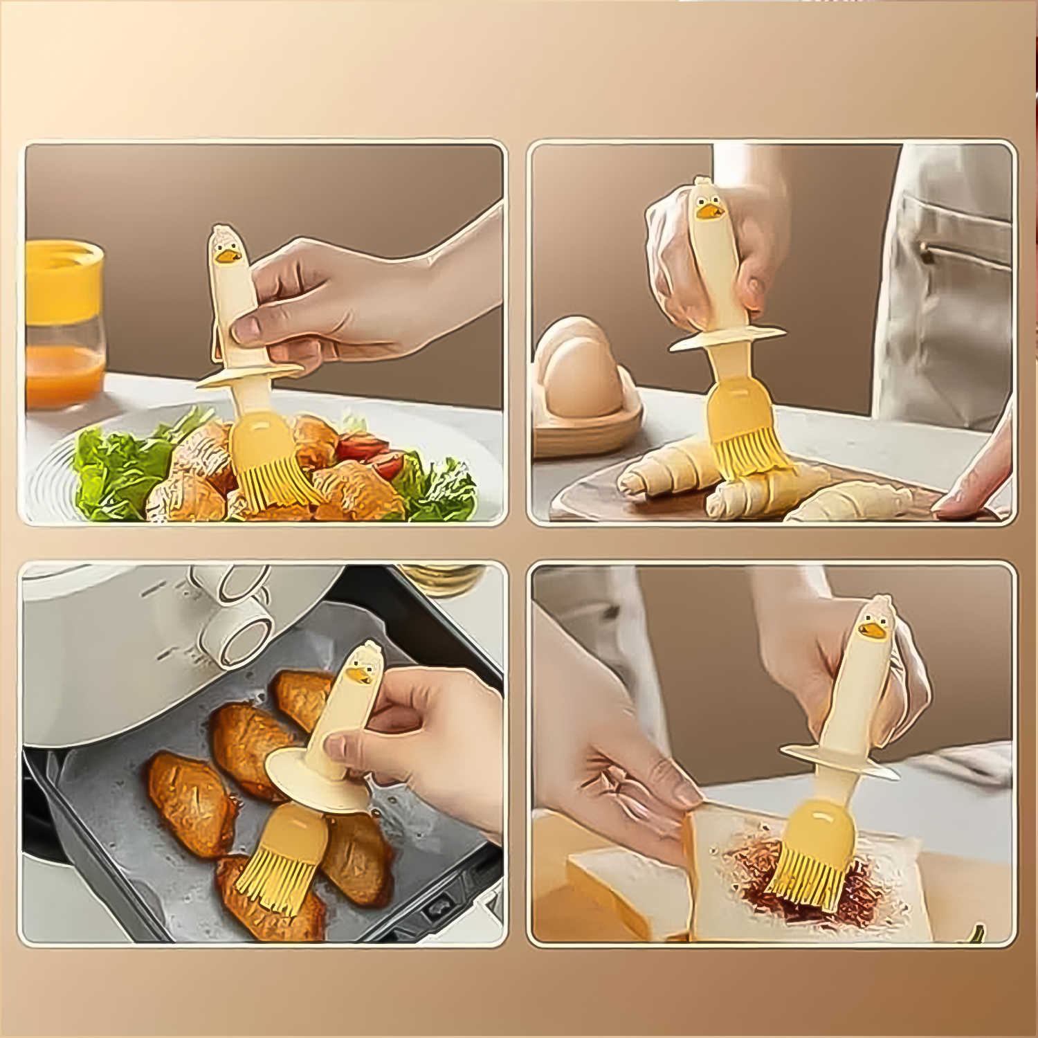 Oil silicone brush with bottle